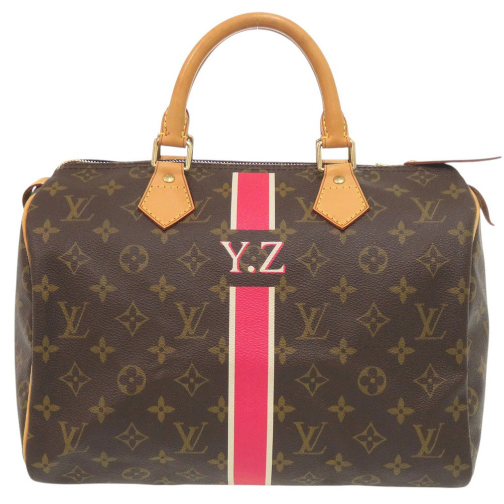 LOUIS VUITTON Authentic Brown Monogram Speedy 30 Bag